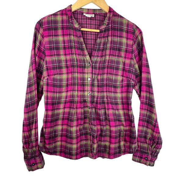Converse One Star Purple Plaid Button Down Shirt Medium - Picture 1 of 7